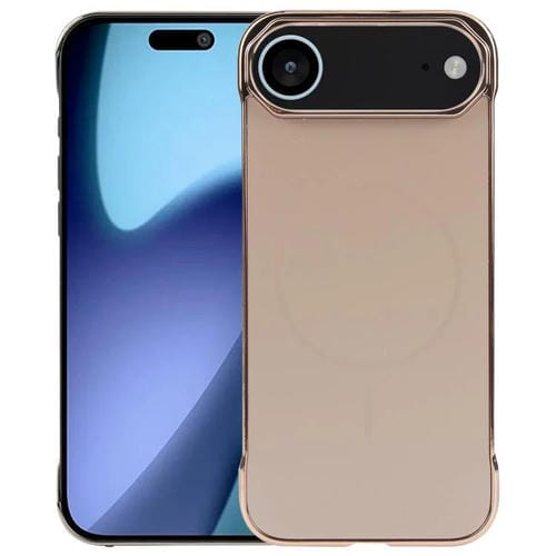 Funda de PC MagSafe antirreflejos, esmerilada, sin marco y galvanizada para iPhone 17 Air (dorado desierto)