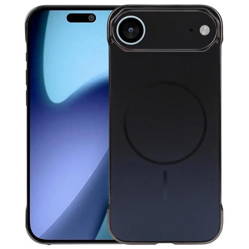Funda de PC MagSafe antirreflejos, esmerilada, sin marco y galvanizada para iPhone 17 Air (negra)