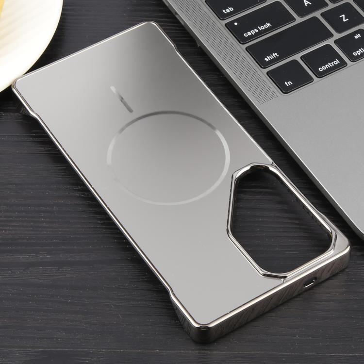 Funda de PC MagSafe antirreflejos, esmerilada, sin marco y galvanizada para Samsung Galaxy S22 Ultra 5G (gris titanio)
