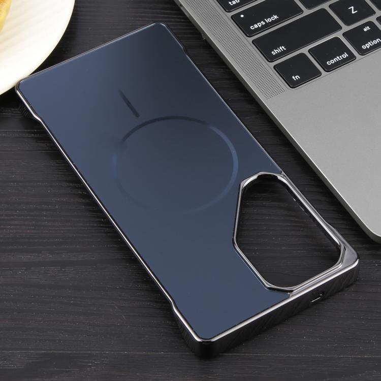 Funda de PC MagSafe antirreflejos, esmerilada, sin marco y galvanizada para Samsung Galaxy S24 Ultra 5G (negra)