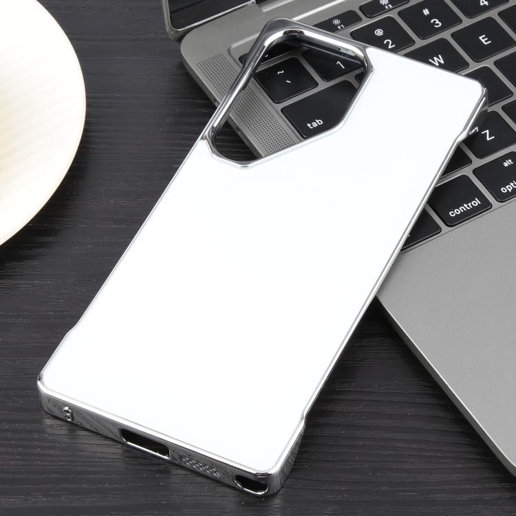 Funda de PC MagSafe antirreflejos, esmerilada, sin marco y galvanizada para Samsung Galaxy S25 Ultra 5G (blanco plateado)