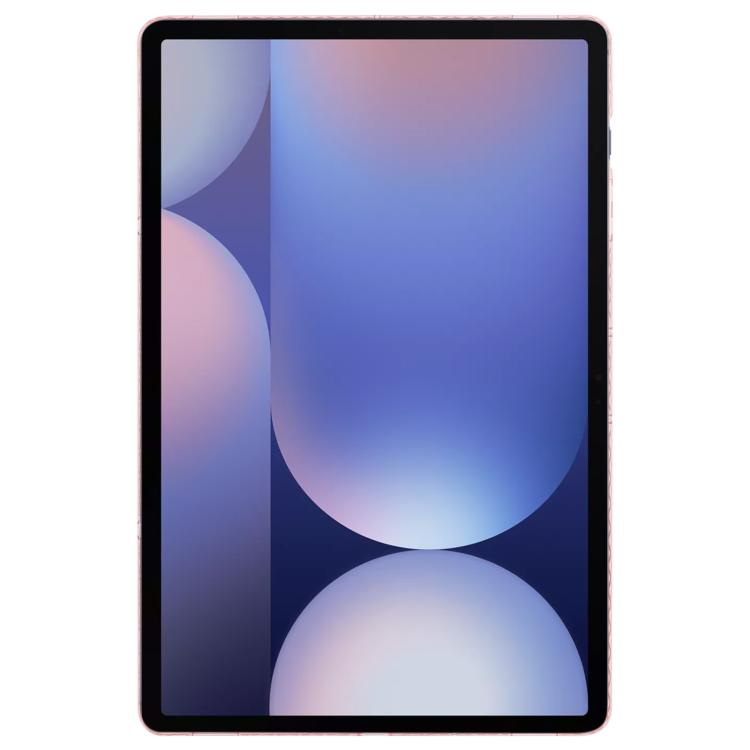 Funda plegable con soporte magnético y parte trasera de cuero acrílico para Samsung Galaxy Tab S10+/S9+ (rosa)