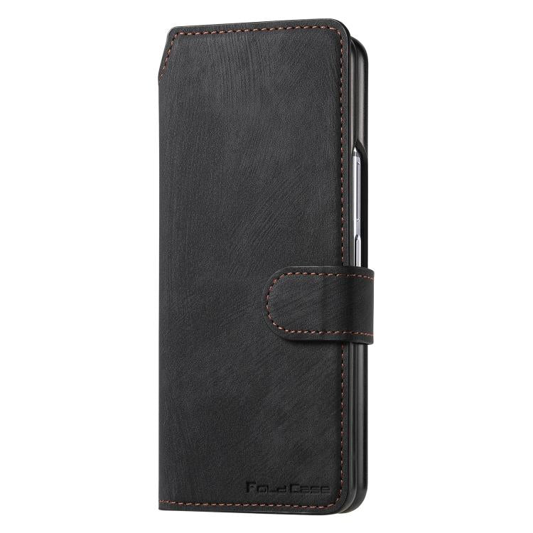 Funda Neo MagSafe RFID antirrobo de cuero retro para Samsung Galaxy Z Fold7 5G (negra)