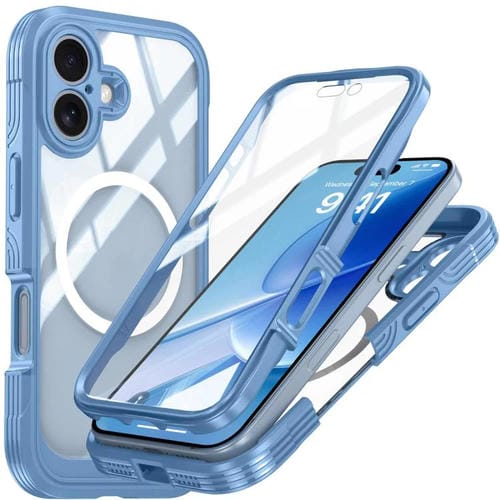 Funda resistente magnética MagSafe para iPhone 17 Life, resistente al agua (azul cielo)