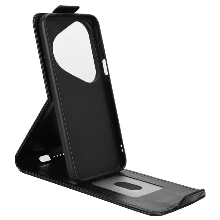 Funda magnética vertical de cuero con hebilla para Huawei Pura 80 Pro 5G (negro)
