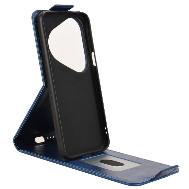 Funda magnética de cuero con tapa vertical y hebilla para Huawei Pura 80 Ultra 5G (azul)