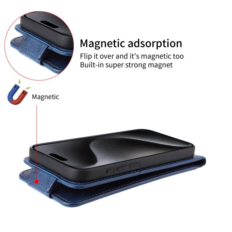 Funda magnética vertical de cuero con hebilla para Huawei Pura 80 5G (azul)