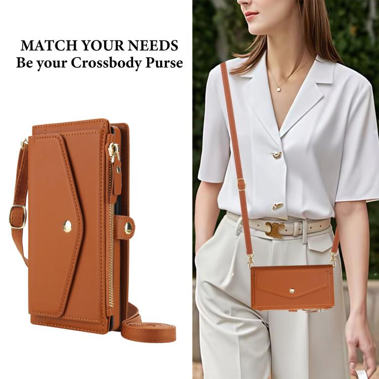 Funda de cuero desmontable con cordón para Samsung Galaxy S23 Ultra 5G (marrón)