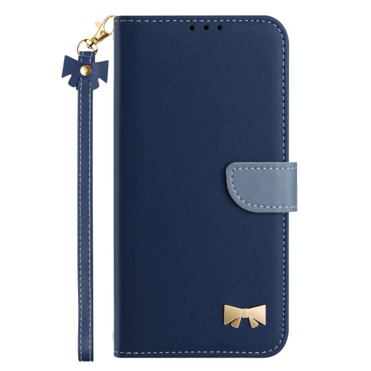Funda de cuero con lazo metálico y correa para Xiaomi 13 Ultra (azul oscuro)