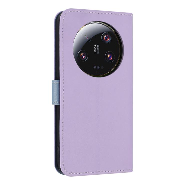 Funda de cuero con lazo metálico y correa para Xiaomi 13 Ultra (morado)