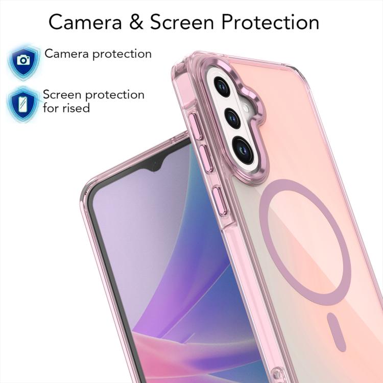 Funda MagSafe con degradado de color para Samsung Galaxy A56 5G (morado)