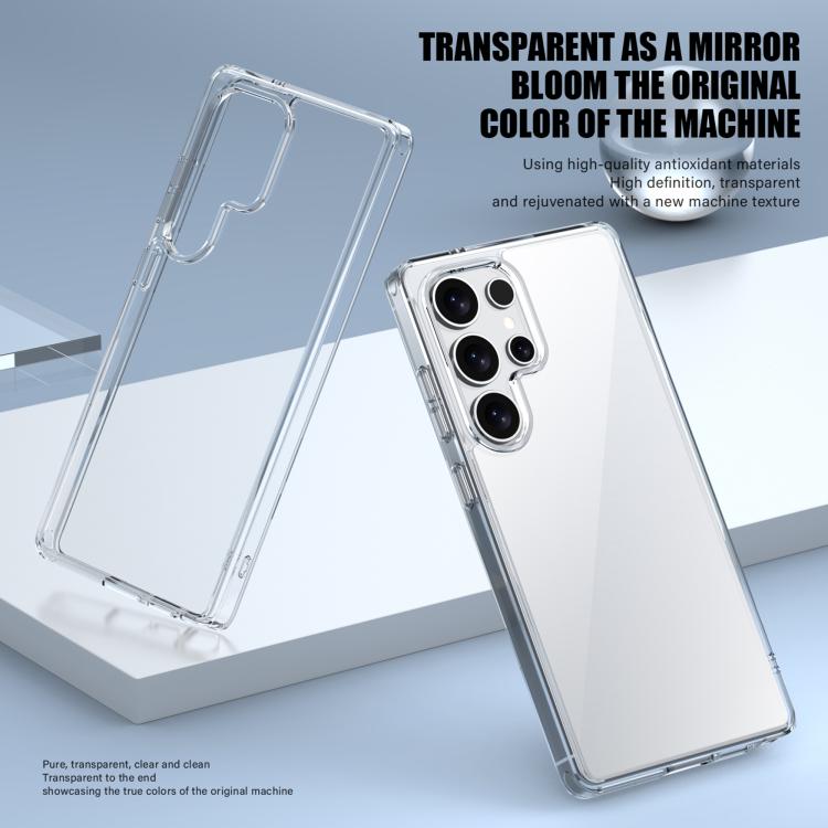 Funda protectora iPAKY Aurora Series de PC y TPU a prueba de golpes para Samsung Galaxy S25+ 5G (negro transparente)