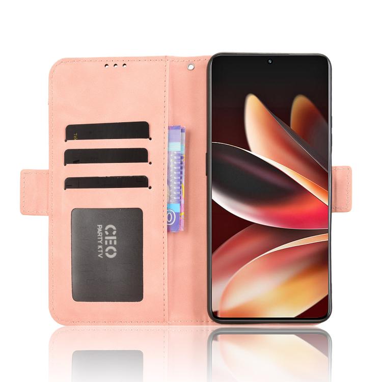 Funda de piel con textura de becerro y ranuras para tarjetas para Meizu Note 16 5G (rosa)