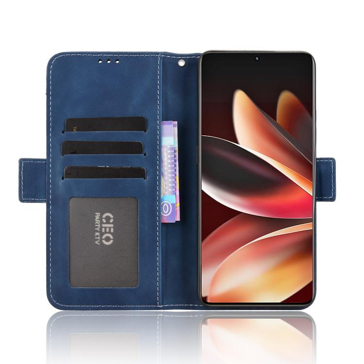 Funda de piel con textura de becerro y ranuras para tarjetas para Meizu Note 16 5G (azul)