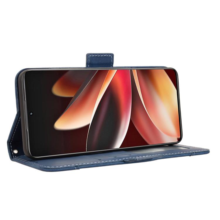 Funda de piel con textura de becerro y ranuras para tarjetas para Meizu Note 16 5G (azul)