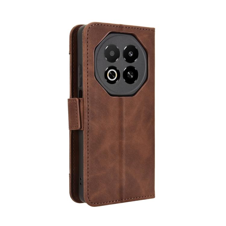 Funda de piel con textura de becerro y ranuras para tarjetas para Meizu Note 16 5G (marrón)