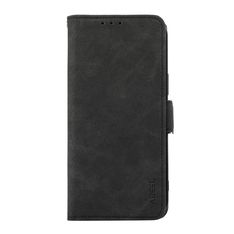 Funda de cuero magnético ABEEL con protección RFID para Samsung Galaxy XCover7 Pro (negra)