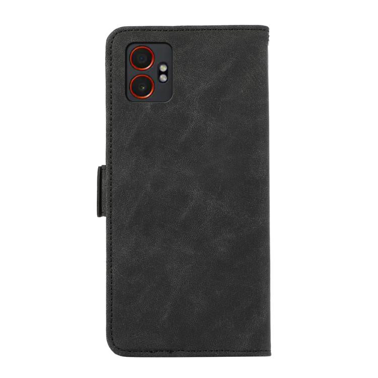 Funda de cuero magnético ABEEL con protección RFID para Samsung Galaxy XCover7 Pro (negra)