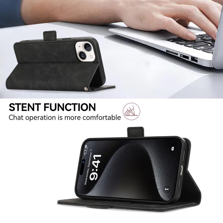 Funda de cuero magnético ABEEL con protección RFID para Samsung Galaxy XCover7 Pro (negra)