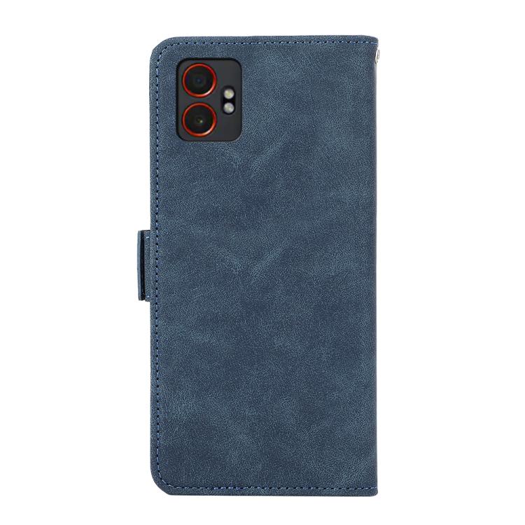 Funda de cuero magnético ABEEL con protección RFID para Samsung Galaxy XCover7 Pro (azul)