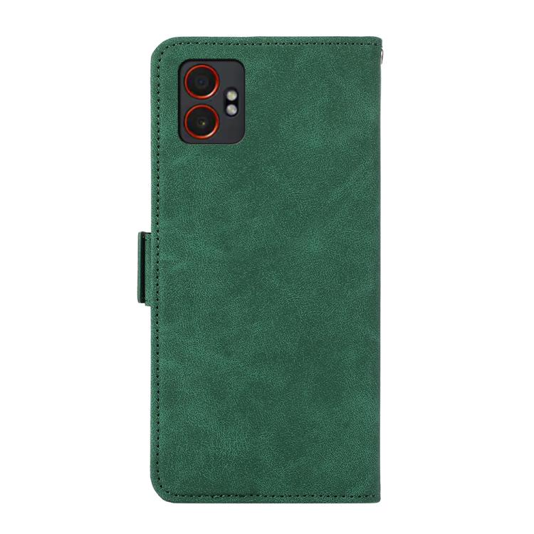 Funda de cuero magnético ABEEL con protección RFID para Samsung Galaxy XCover7 Pro (verde)