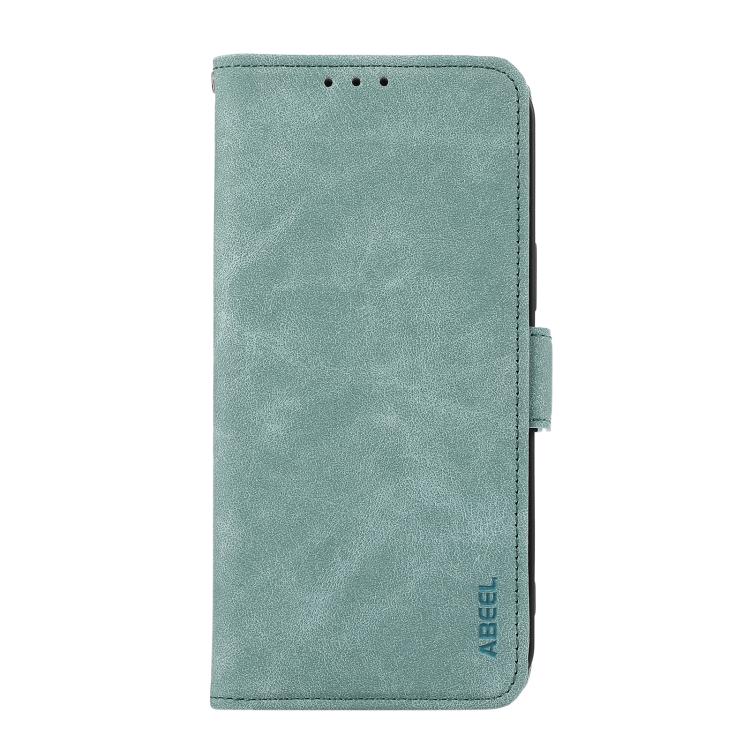 Funda de cuero magnético ABEEL con protección RFID para Samsung Galaxy XCover7 Pro (cian)