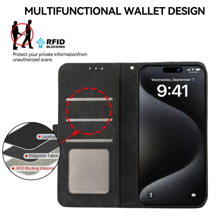 Funda de cuero magnética con bloqueo de color ABEEL para Samsung Galaxy XCover7 Pro (negro y verde)