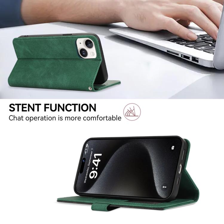 Funda de cuero magnética con bloqueo de color ABEEL para Samsung Galaxy XCover7 Pro (verde-negro)