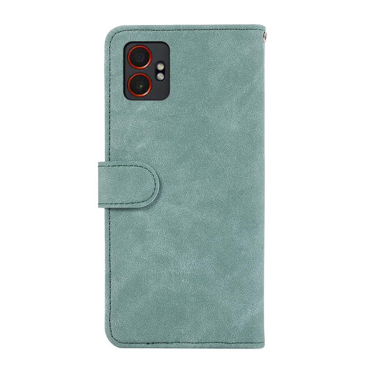 Funda de cuero con bloqueo de color ABEEL para Samsung Galaxy XCover7 Pro (cian-rosa)