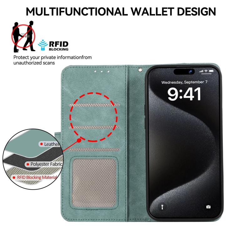 Funda de cuero con bloqueo de color ABEEL para Samsung Galaxy XCover7 Pro (cian-rosa)