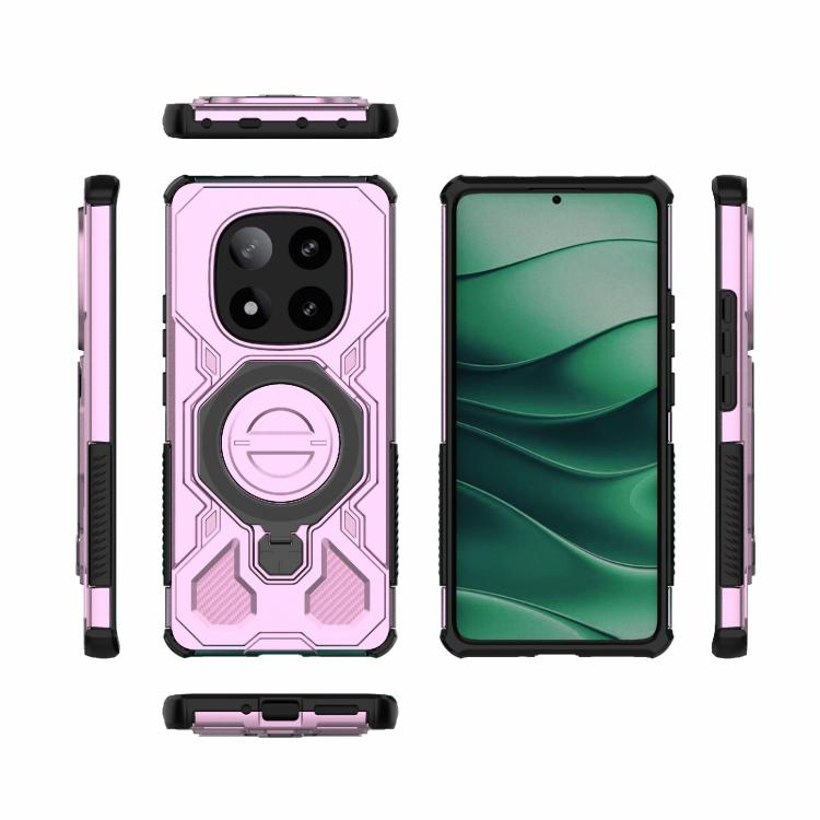 Funda magnética de TPU y PC MagSafe de color sólido para Redmi Note 14 Pro 5G J-20 (rosa)