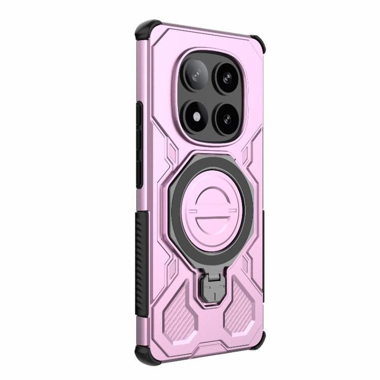 Funda magnética de TPU y PC MagSafe de color sólido para Redmi Note 14 Pro 5G J-20 (rosa)