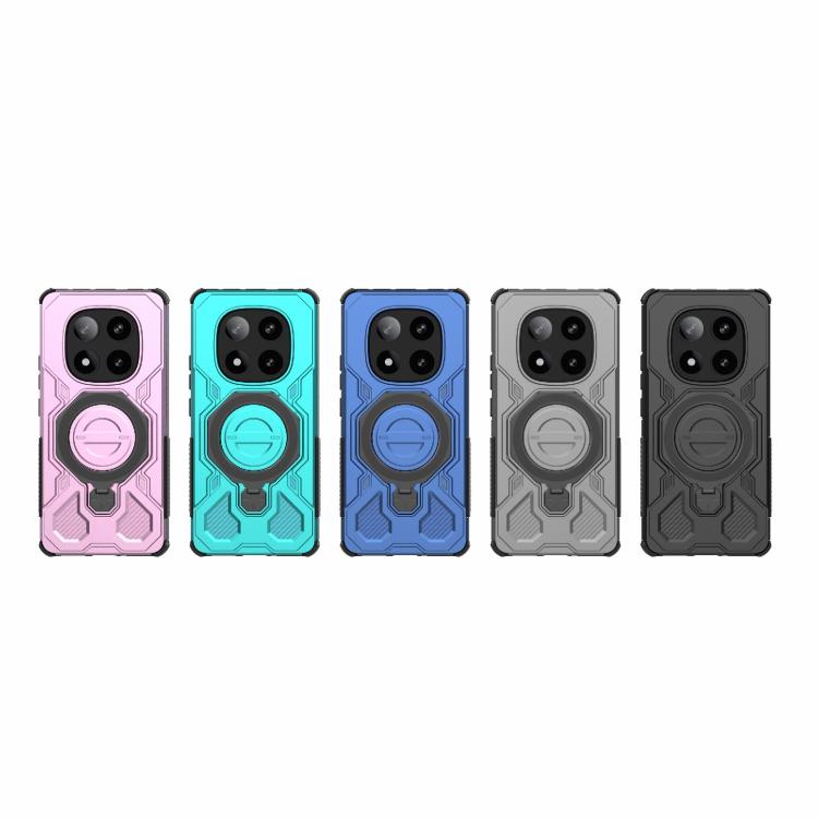 Funda magnética de TPU y PC MagSafe de color sólido para Redmi Note 14 Pro 5G J-20 (rosa)