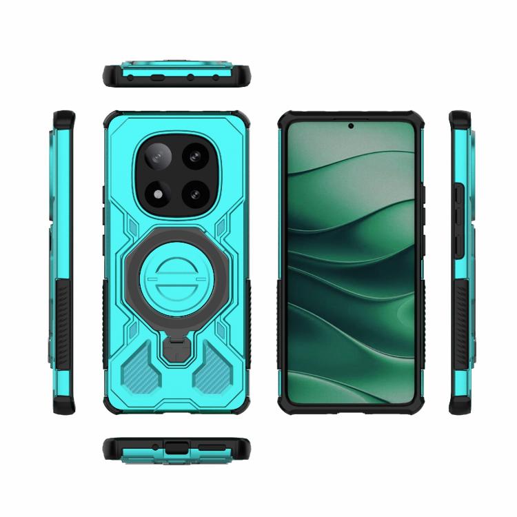Funda magnética de TPU y PC MagSafe de color sólido para Redmi Note 14 Pro 5G J-20 (azul lago)