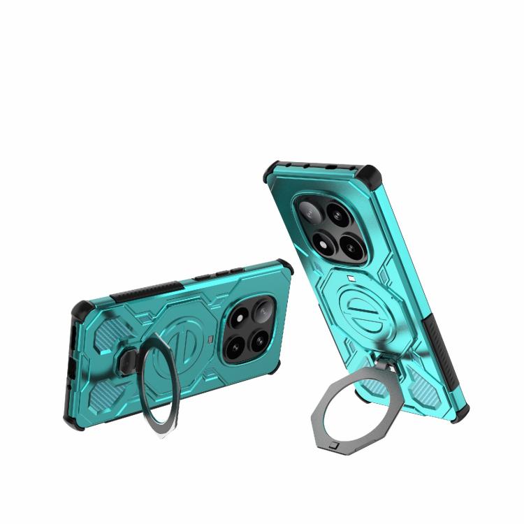 Funda magnética de TPU y PC MagSafe de color sólido para Redmi Note 14 Pro 5G J-20 (azul lago)