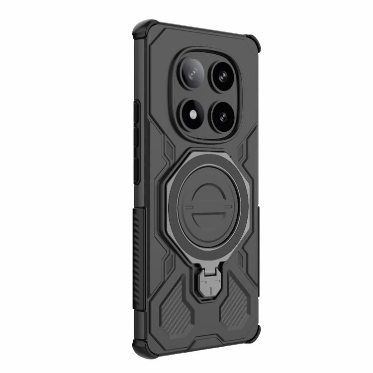Funda magnética de TPU y PC MagSafe de color sólido para Redmi Note 14 Pro 5G J-20 (negro)