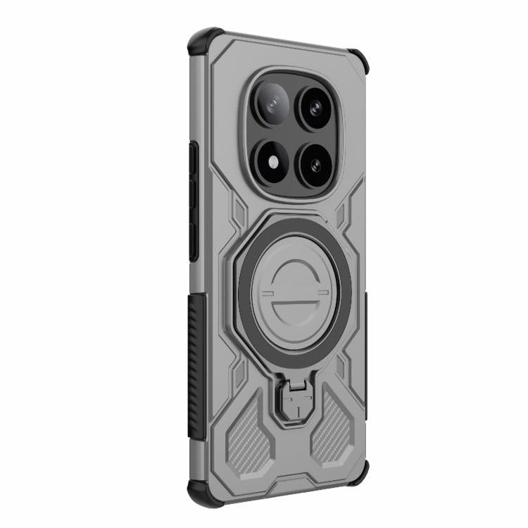 Funda magnética de TPU y PC MagSafe de color sólido para Redmi Note 14 Pro 5G J-20 (gris)