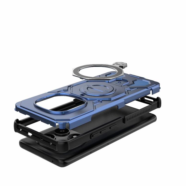 Funda magnética de TPU y PC MagSafe de color sólido para Redmi Note 14 Pro 5G J-20 (azul)