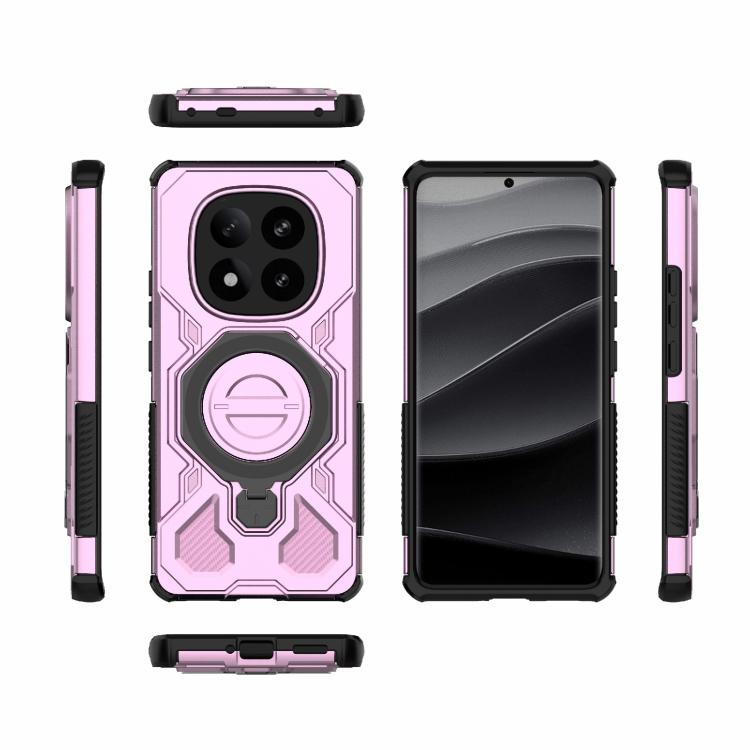 Funda magnética de TPU y PC MagSafe de color sólido para Redmi Note 14 Pro+ 5G Global J-20 (rosa)