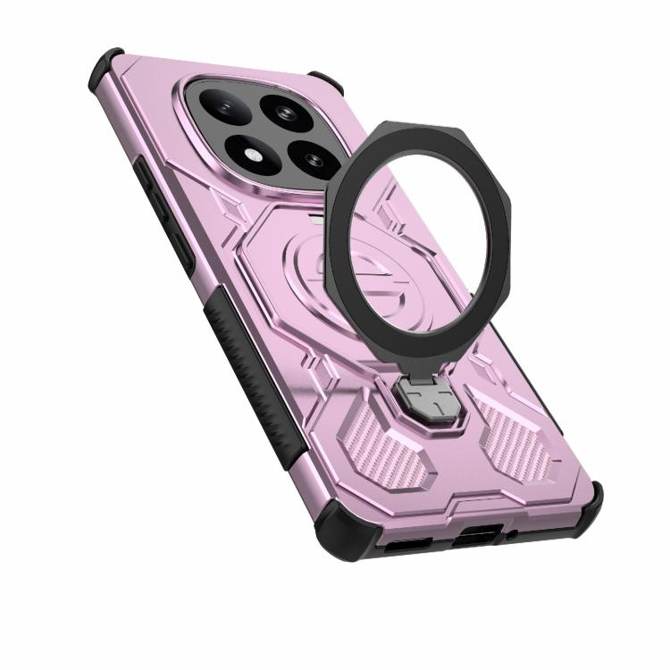 Funda magnética de TPU y PC MagSafe de color sólido para Redmi Note 14 Pro+ 5G Global J-20 (rosa)