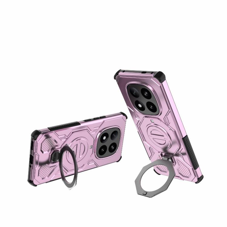 Funda magnética de TPU y PC MagSafe de color sólido para Redmi Note 14 Pro+ 5G Global J-20 (rosa)