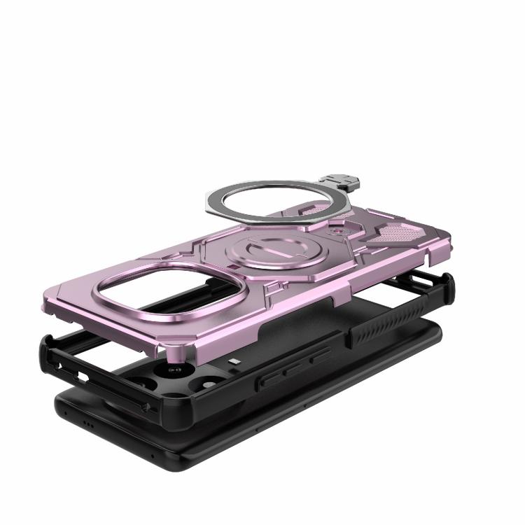 Funda magnética de TPU y PC MagSafe de color sólido para Redmi Note 14 Pro+ 5G Global J-20 (rosa)