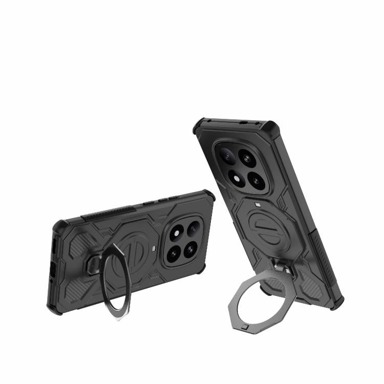 Funda magnética de TPU y PC MagSafe de color sólido para Redmi Note 14 Pro+ 5G Global J-20 (negro)