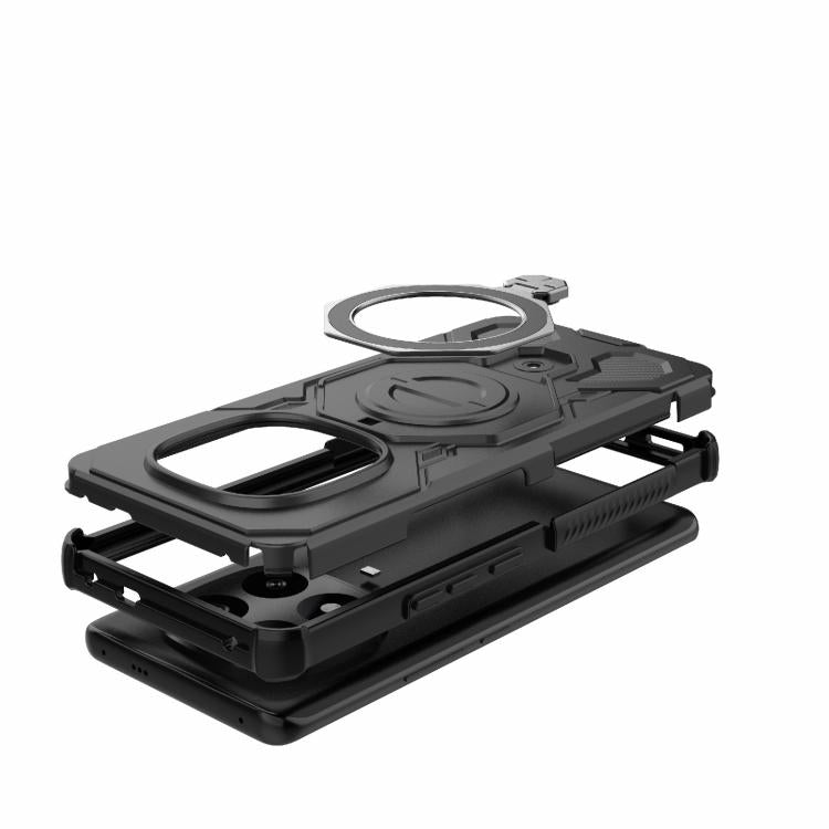 Funda magnética de TPU y PC MagSafe de color sólido para Redmi Note 14 Pro+ 5G Global J-20 (negro)
