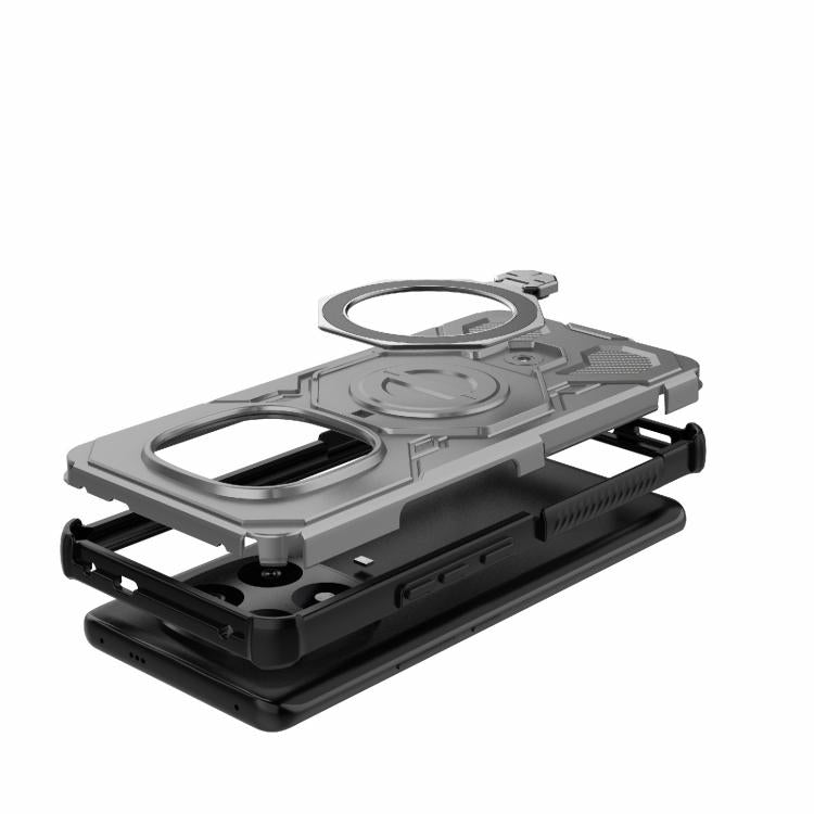 Funda magnética de TPU y PC MagSafe de color sólido para Redmi Note 14 Pro+ 5G Global J-20 (gris)