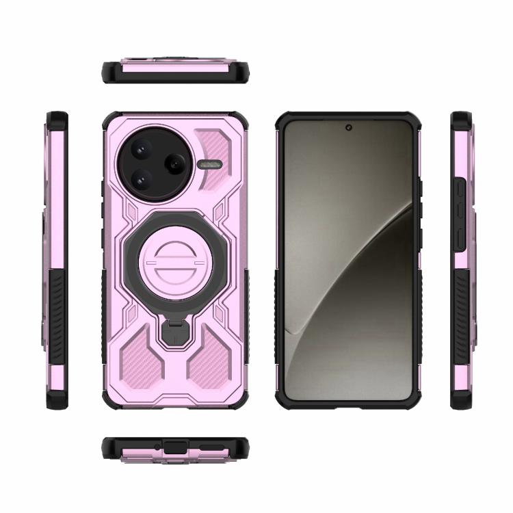 Funda magnética de TPU y PC MagSafe de color sólido para Redmi K80 J-20 (rosa)