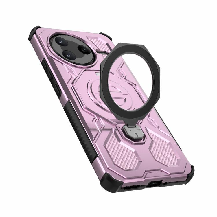 Funda magnética de TPU y PC MagSafe de color sólido para Redmi K80 J-20 (rosa)