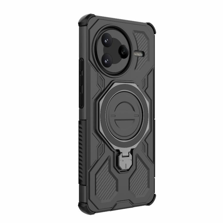 Funda magnética de TPU y PC MagSafe de color sólido para Redmi K80 J-20 (negra)