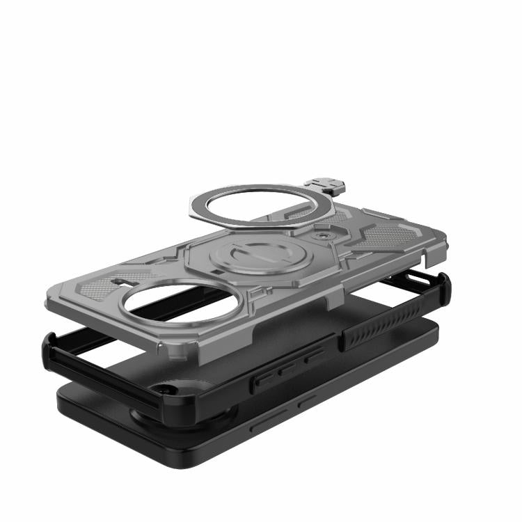 Funda magnética de TPU y PC MagSafe de color sólido para Redmi K80 J-20 (gris)