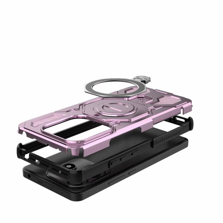 Funda magnética de TPU y PC MagSafe de color sólido para Redmi Note 14 5G J-20 (rosa)